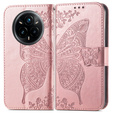 Klopové pouzdro pro Realme 14 Pro 5G, Butterfly, růžové rose gold