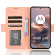 Klopové pouzdro pro Motorola Moto G86 5G, Card Slot, růžové
