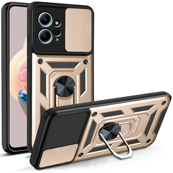 Pouzdro pro Xiaomi Redmi Note 12 4G, CamShield Slide, zlaté