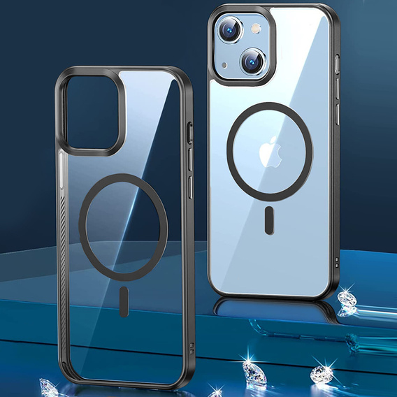 Pouzdro pro iPhone 14, ERBORD Hybrid MagSafe Case, černé
