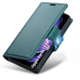 Pouzdro pro Oppo Reno 13 Pro, ERBORD Glossy Litchi, flipová peněženka, zelené