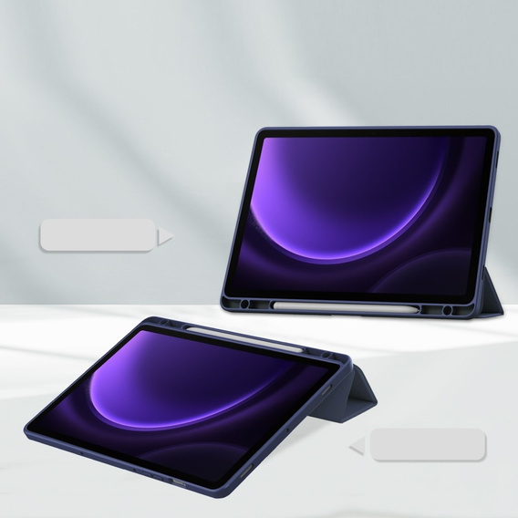 Pouzdro pro Samsung Galaxy Tab S10 Lite / S10 FE / S9 FE, Smartcase Hybrid, se slotem na stylus, námořnicky modré