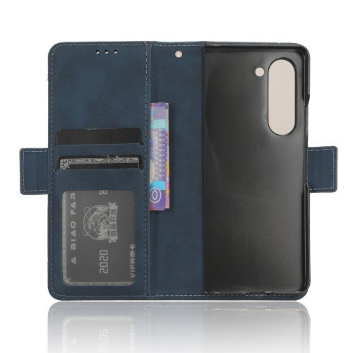 Klopové pouzdro pro Samsung Galaxy Z Fold 5 5G, Card Slot, námořnicky modré