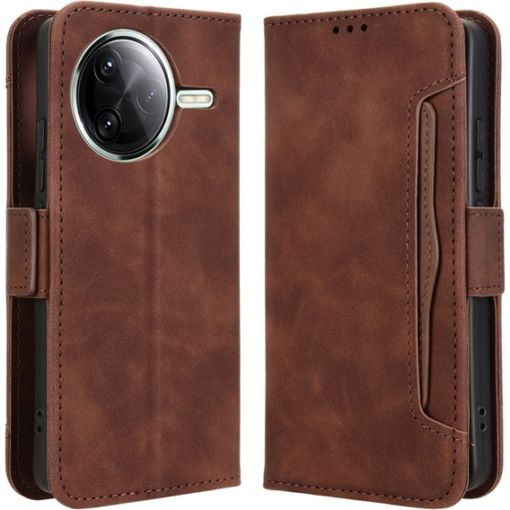 Klopové pouzdro pro Xiaomi Poco F7 Pro, Card Slot, hnědé