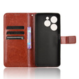 Klopové pouzdro pro Infinix Hot 40i, Crazy Horse Wallet, hnědé