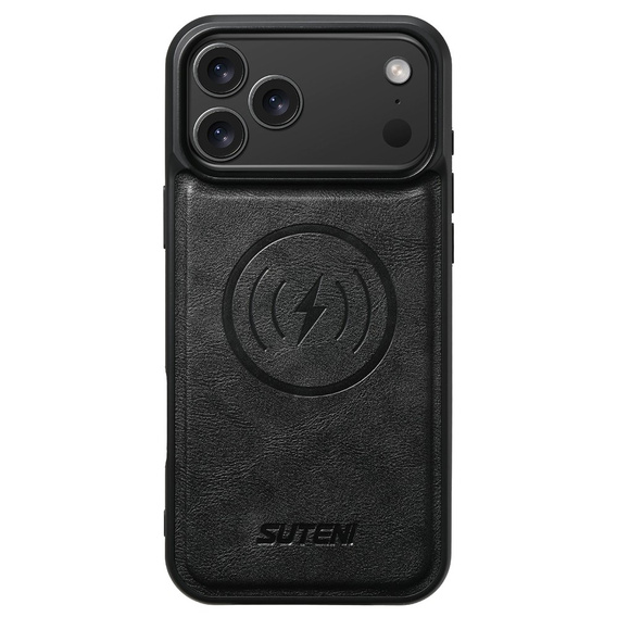 Flipové pouzdro 2 v 1 pro iPhone 17 Pro, SUTENI, pro MagSafe, černé