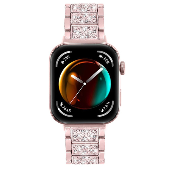Diamantový náramek pro Xiaomi Smart Band 8 Pro, růžový