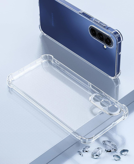 Pouzdro pro Samsung Galaxy A17 5G, zesílené, s ochranou fotoaparátu, průhledné