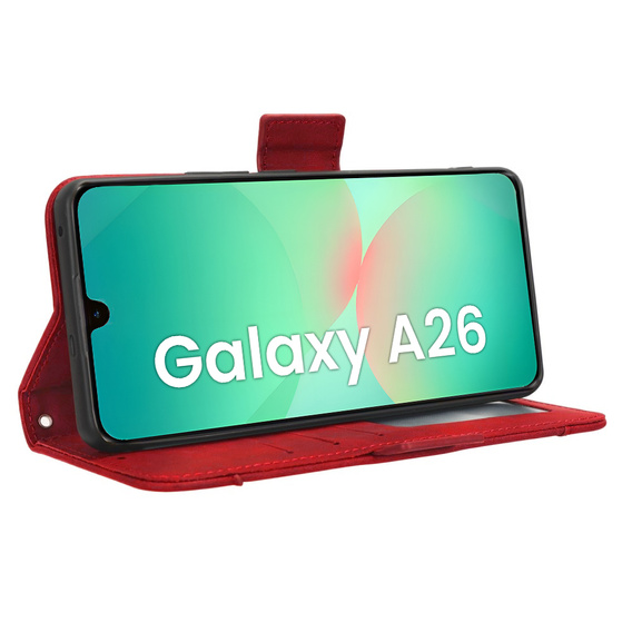 Klopové pouzdro pro Samsung Galaxy A26, Card Slot, červené