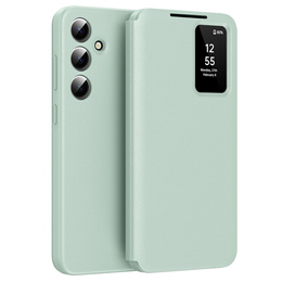 Flipové pouzdro pro Samsung Galaxy A55 5G, Smart View Wallet, zelené