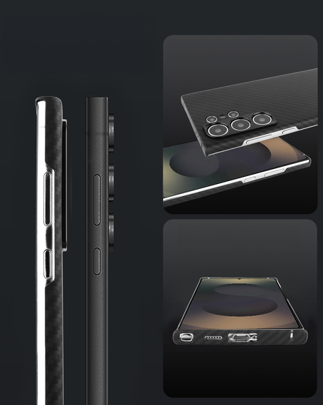 Pouzdro pro Samsung Galaxy S25 Ultra, ERBORD Full Kevlar, pro MagSafe, černé