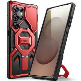 Pouzdro pro Samsung Galaxy S25 Ultra, Tongate MECH MagSafe Series, černé + Tvrzené sklo 9H