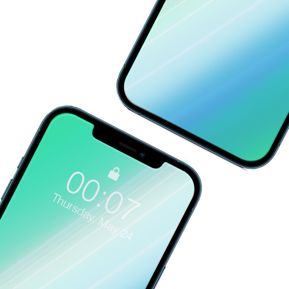 2x tvrzené sklo pro iPhone 12 Mini, ERBORD 9H Hard Glass na displeji