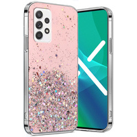 Pouzdro pro Samsung Galaxy A13 4G, Glittery, růžové