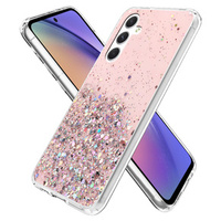 Pouzdro pro Samsung Galaxy A54 5G, Glittery, růžové rose gold