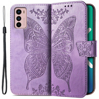 Klopové pouzdro pro Motorola Moto G42 4G, Butterfly, fialové