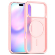 Matné pouzdro pro iPhone 17 Pro, pro MagSafe, průsvitné růžové
