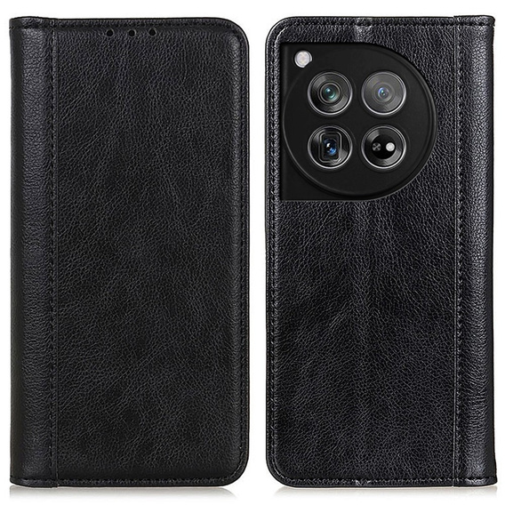 Pouzdro pro OnePlus 12 5G, Wallet Litchi Leather, černé