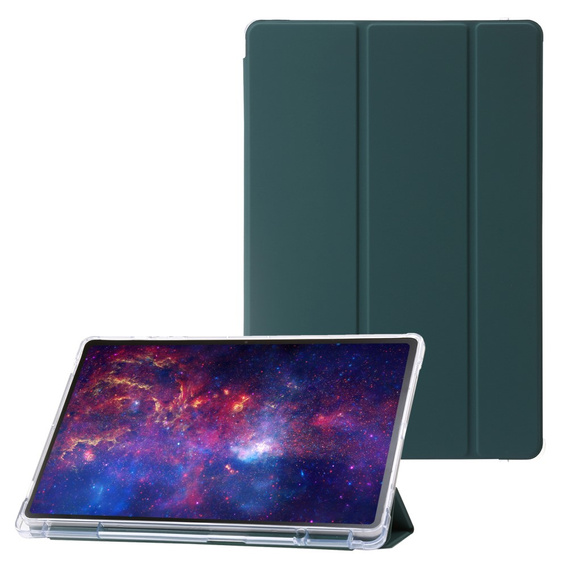 Pouzdro pro Samsung Galaxy Tab S9 Ultra, Smartcase Hybrid, se slotem na stylus, tmavě zelené