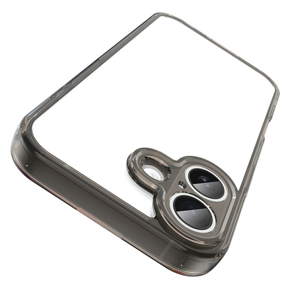Pouzdro pro iPhone 17, s krytem fotoaparátu, průhledné s černými boky