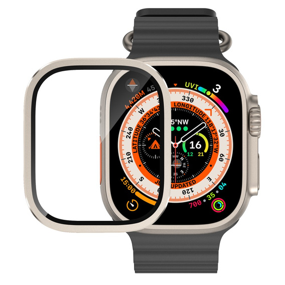 Szkło z ramką do Apple Watch Ultra 49mm, Złote