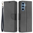 Klopové pouzdro pro Samsung Galaxy A54 5G, Wallet Litchi Magnet, černé