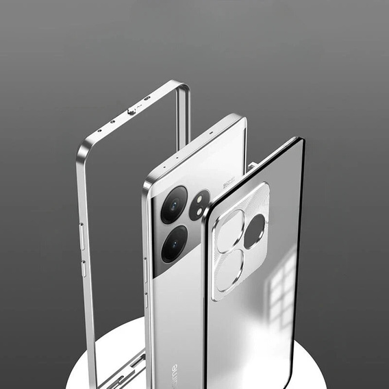 Pouzdro pro Realme GT 6 / 6T, Frame Case, stříbrné