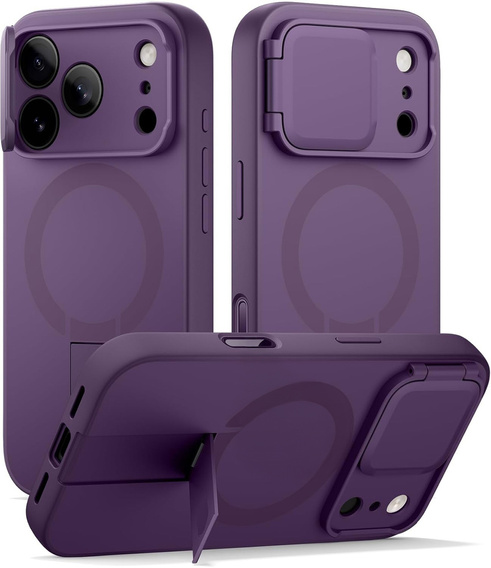 Pouzdro Suritch Shockproof s podstavcem a krytem fotoaparátu, pro MagSafe pro iPhone 17 Pro Max