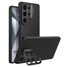 Pouzdro pro Samsung Galaxy S25 Ultra, pancéřované Nillkin, Carboprof Case, pro Magsafe, černé