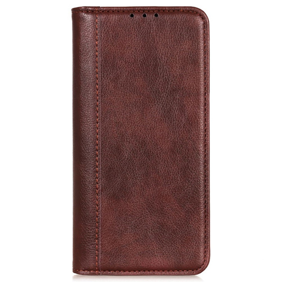 Pouzdro pro Samsung Galaxy A55 5G, Wallet Litchi Leather, hnědé