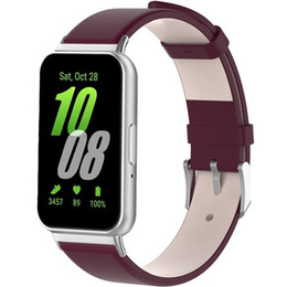 Kožený řemínek pro Samsung Galaxy Fit 3, bordó