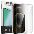2x tvrzené sklo pro iPhone 12 Pro Max, ERBORD 9H Hard Glass na displeji