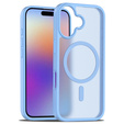 Matné pouzdro pro iPhone 17, pro MagSafe, průsvitně modré