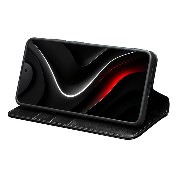 Kožené pouzdro Qialino s klopou Wallet pro Samsung Galaxy S26, černé