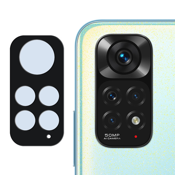 Tvrzené sklo na fotoaparát pro Xiaomi Redmi Note 11, modré