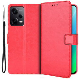 Klopové pouzdro pro Xiaomi Redmi Note 12 Pro+ 5G, Crazy Horse Wallet, červené