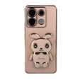 Pouzdro pro Xiaomi Redmi Note 13 Pro 5G, Rabbit, růžové + 9H tvrzené sklo