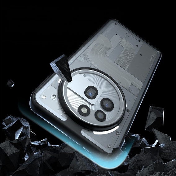 Pouzdro pro Nothing Phone 3A Pro, Fusion Hybrid, transparentní / černé