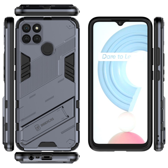 Pouzdro pro Realme C21Y/C25Y, Military kickstand, modré