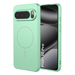 Silikonové pouzdro pro Google Pixel 10 / 10 Pro, pro MagSafe, zelené