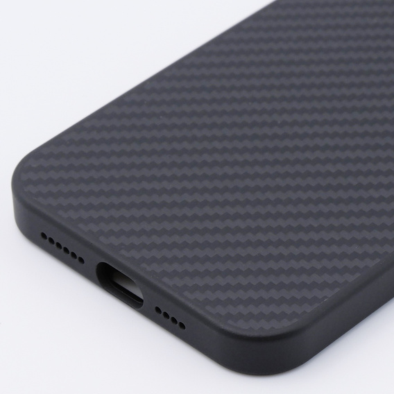Pouzdro pro iPhone 15 Pro Max, Aramid Fiber Cover, černé