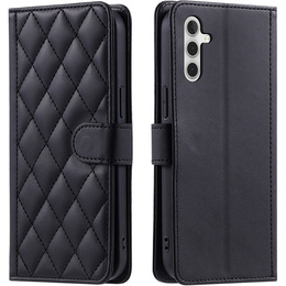 Pouzdro s klopou pro Samsung Galaxy A16, Rhombus Crossbody Leather, černé