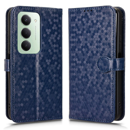 Klopové pouzdro pro Xiaomi Redmi 15 5G / 4G, Wallet Rhombus, modré