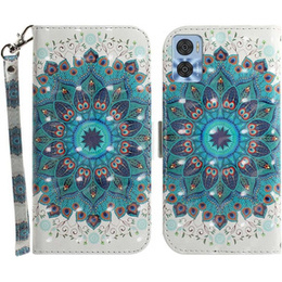Klopové pouzdro pro Motorola Moto E22 / E22i, Wallet mandala, bílé