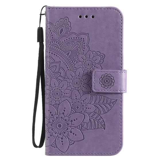 Klopové pouzdro pro Samsung Galaxy S21 FE, Mandala, fialové