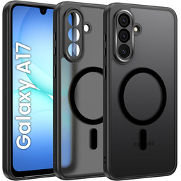 Matné pouzdro pro Samsung Galaxy A17 5G, pro MagSafe, průsvitné černé