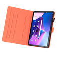 Pouzdro pro Lenovo Tab M10 Plus 10.6 Gen 3, s klopou, animal, oranžové