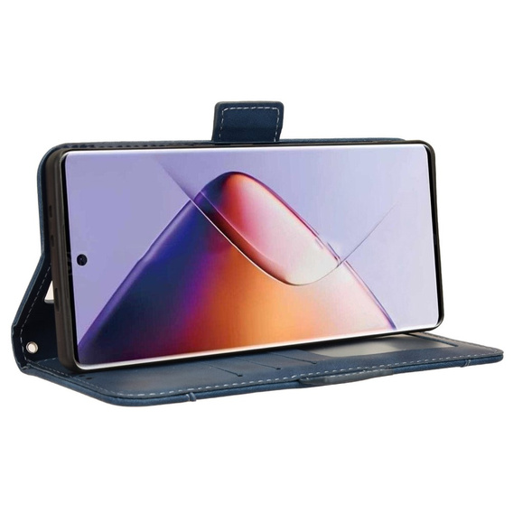 Klopové pouzdro pro Infinix Note 40 Pro Plus, Card Slot, námořnicky modré