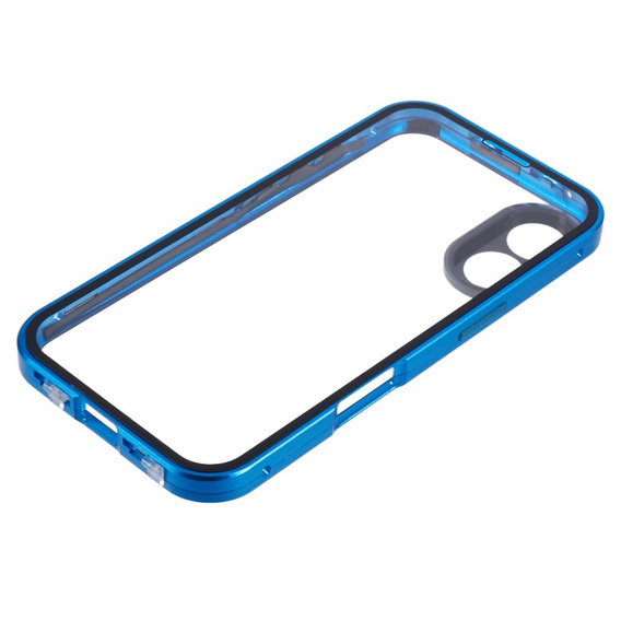 Pouzdro pro iPhone 16, Magnetic Dual Glass, modré