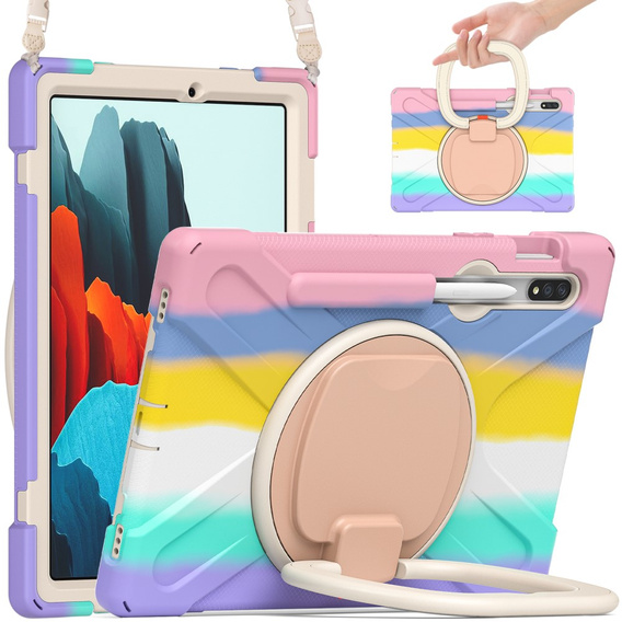 Pouzdro pro Samsung Galaxy Tab S10 Lite / S10 FE / S9 FE / S9 / S8 / Tab S7, pancéřové otočné 360, barevné